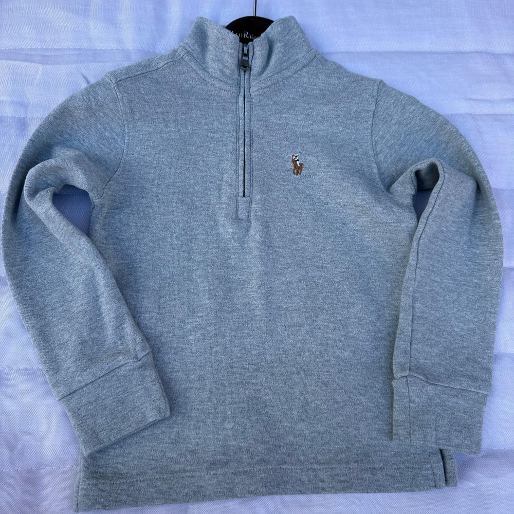 Polo Ralph Lauren Gray Zip-Up Sweater for Kids